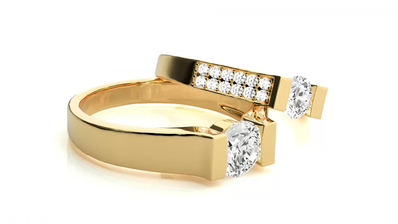 Verighete Couple Sophisticated Aur 18k Pure Diamonds - Atlantic