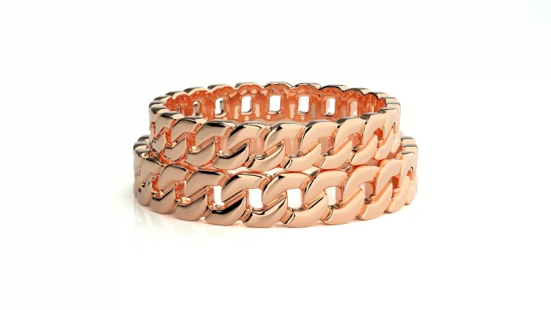 Verighete Couple Elegant Minimalist Carved Aur 18k - Monaco