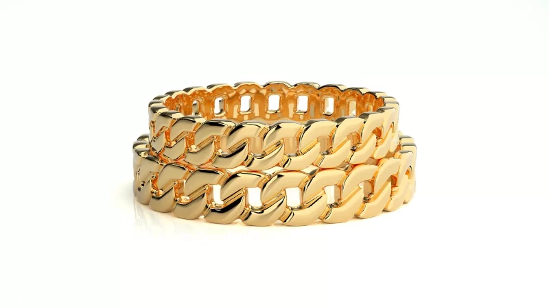 Verighete Couple Elegant Minimalist Carved Aur 18k - Monaco