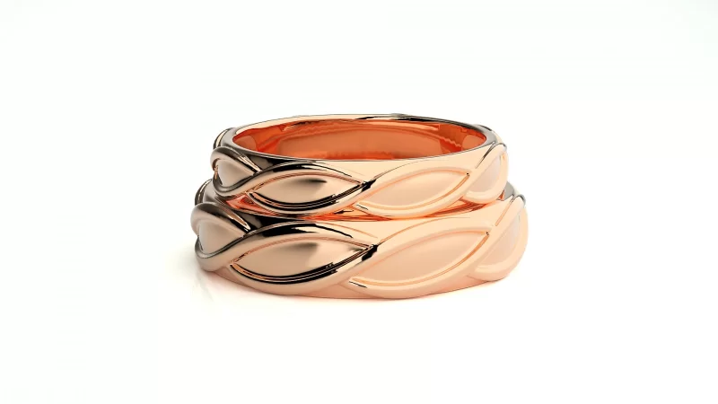 Verighete Couple Subtle Sculpt Aur 18k - Singapore