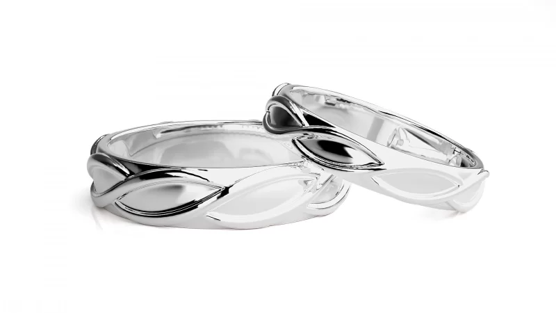 Verighete Couple Subtle Sculpt Aur 18k - Singapore