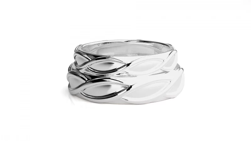 Verighete Couple Subtle Sculpt Aur 18k - Singapore