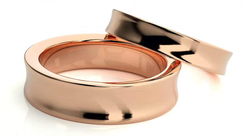 Verighete Cuplu Contemporary Smooth Aur 18k - Granada
