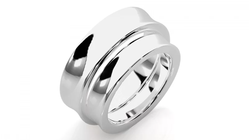 Verighete Cuplu Contemporary Smooth Aur 18k - Granada