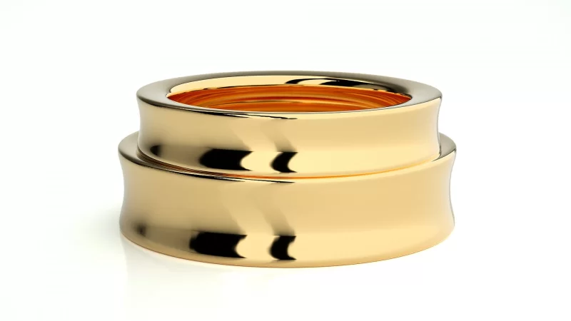 Verighete Cuplu Contemporary Smooth Aur 18k - Granada
