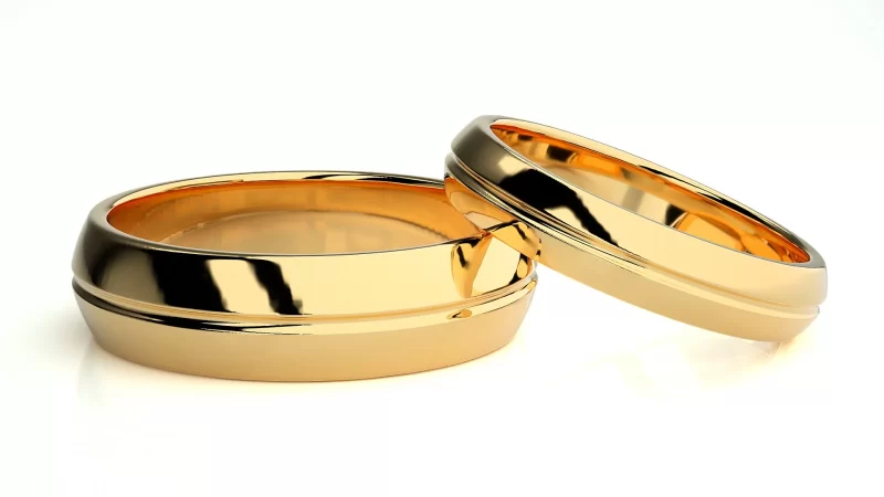 Verighete Cuplu Balanced Plain Aur 18k - Naples
