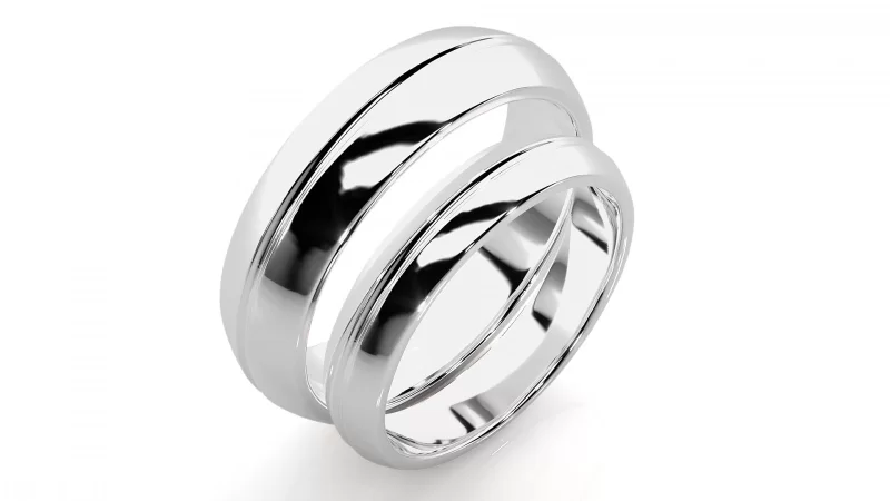 Verighete Cuplu Balanced Plain Aur 18k - Naples