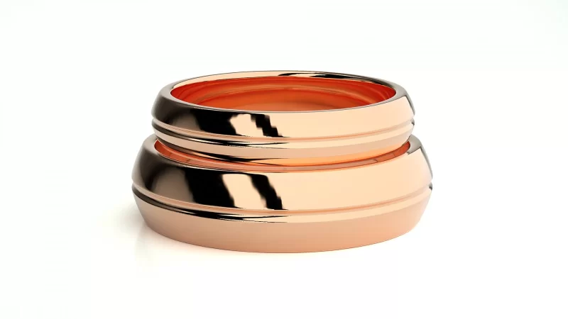 Verighete Cuplu Balanced Plain Aur 18k - Naples