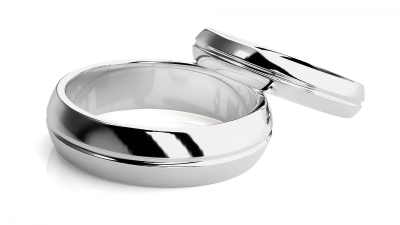 Verighete Cuplu Balanced Plain Aur 18k - Naples