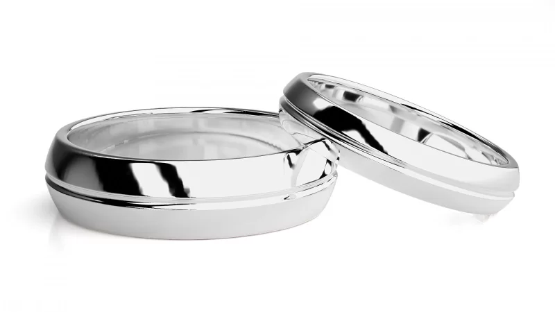 Verighete Cuplu Balanced Plain Aur 18k - Naples