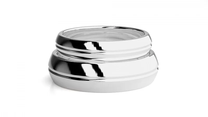 Verighete Cuplu Balanced Plain Aur 18k - Naples
