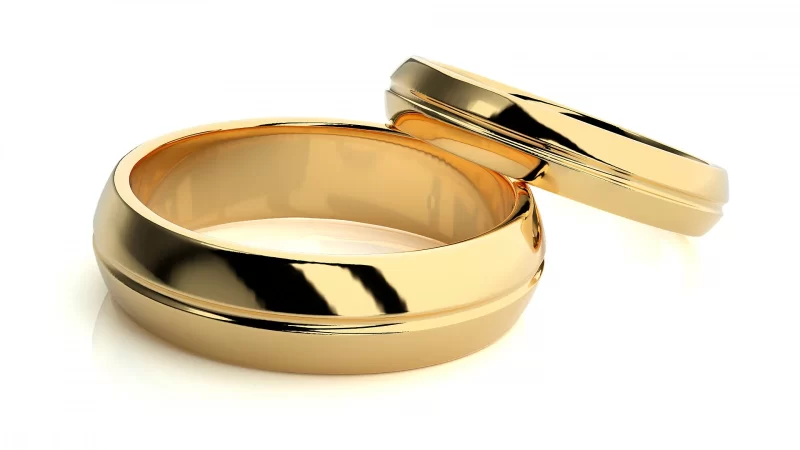 Verighete Cuplu Balanced Plain Aur 18k - Naples