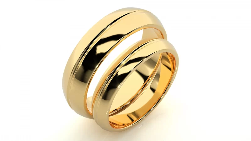 Verighete Cuplu Balanced Plain Aur 18k - Naples