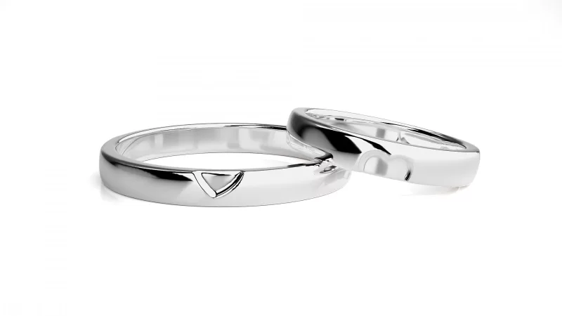 Verighete Cuplu Cherished Love Plain Aur 18k - Biarritz