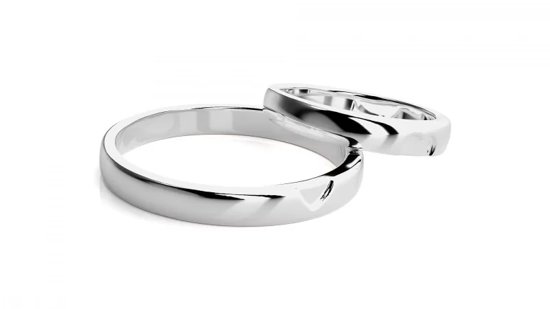 Verighete Cuplu Cherished Love Plain Aur 18k - Biarritz