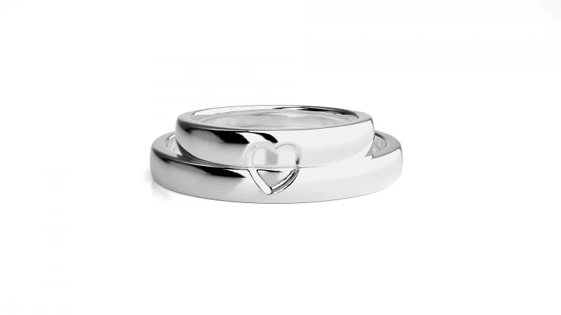 Verighete Cuplu Cherished Love Plain Aur 18k - Biarritz