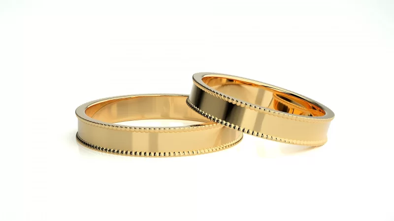 Verighete Couple Magnetic Plain Aur 18k - Bruges