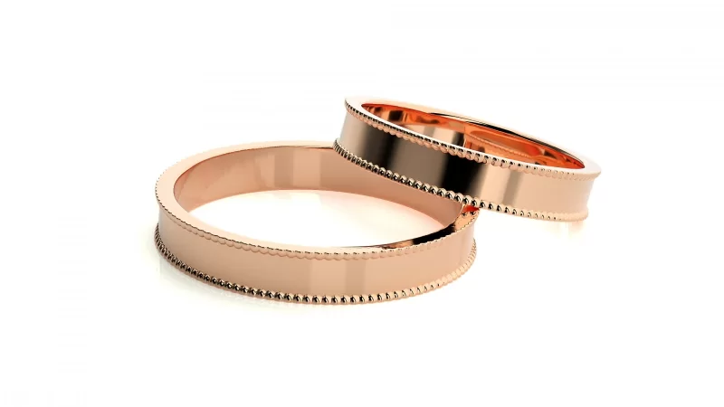 Verighete Couple Magnetic Plain Aur 18k - Bruges