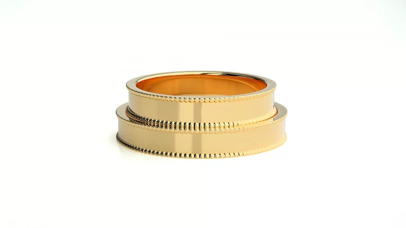Verighete Couple Magnetic Plain Aur 18k - Bruges