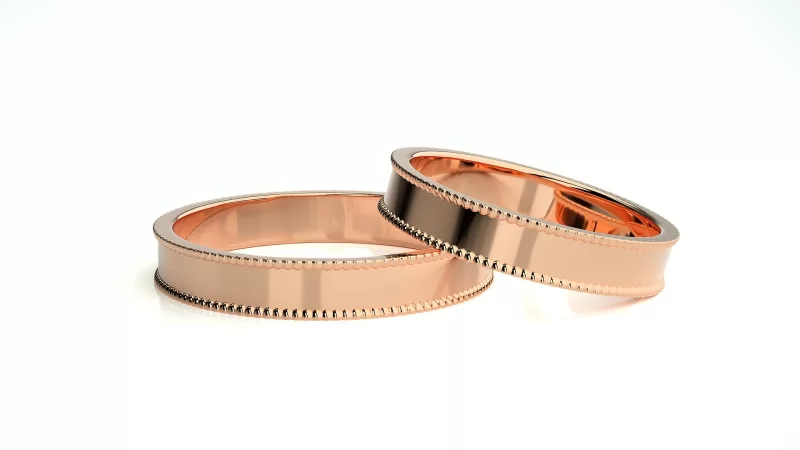 Verighete Couple Magnetic Plain Aur 18k - Bruges