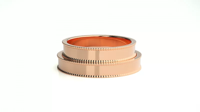 Verighete Couple Magnetic Plain Aur 18k - Bruges