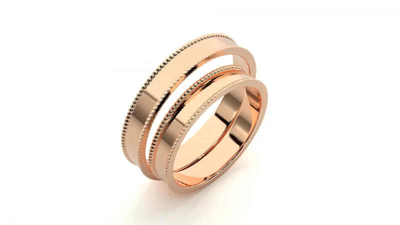 Verighete Couple Magnetic Plain Aur 18k - Bruges