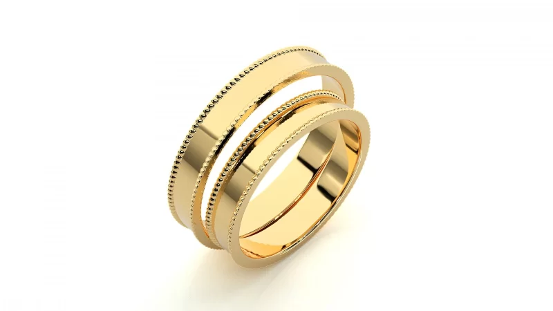 Verighete Couple Magnetic Plain Aur 18k - Bruges