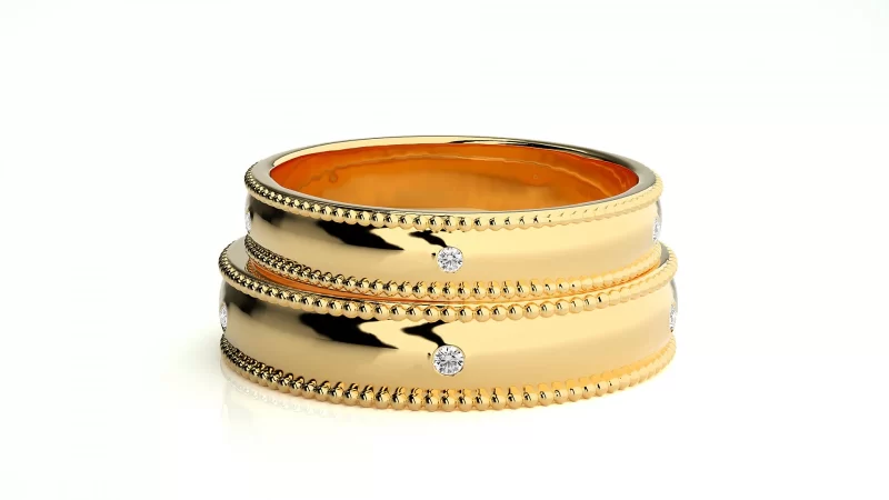 Verighete Couple Passionate Love Aur 18k Genuine Diamonds - Marseille