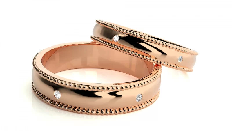 Verighete Couple Passionate Love Aur 18k Genuine Diamonds - Marseille