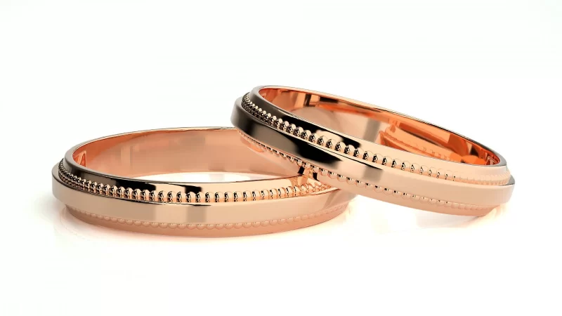 Verighete Cuplu Serene Minimalist Plain Aur 18k - Padova