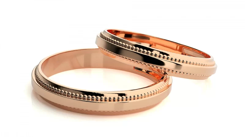 Verighete Cuplu Serene Minimalist Plain Aur 18k - Padova