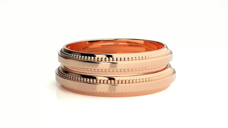 Verighete Cuplu Serene Minimalist Plain Aur 18k - Padova