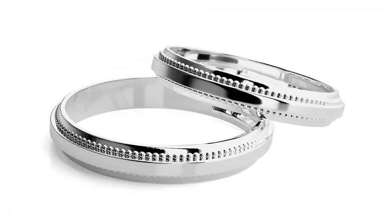 Verighete Cuplu Serene Minimalist Plain Aur 18k - Padova