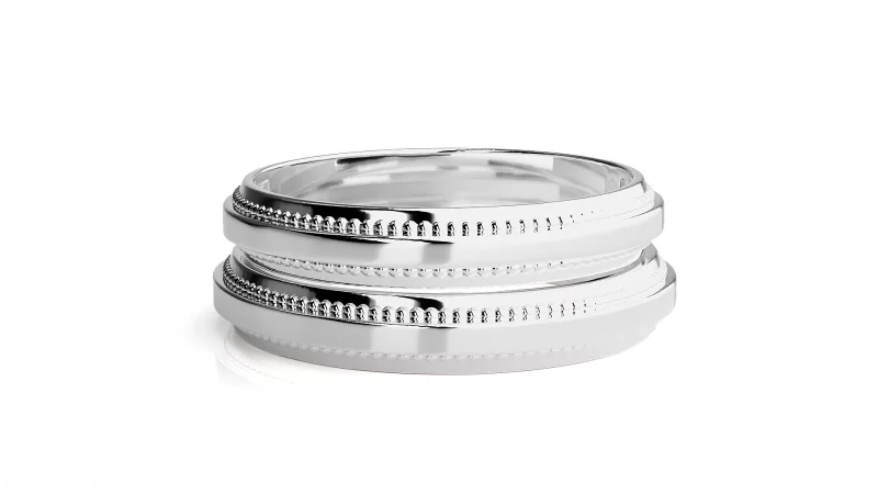 Verighete Cuplu Serene Minimalist Plain Aur 18k - Padova