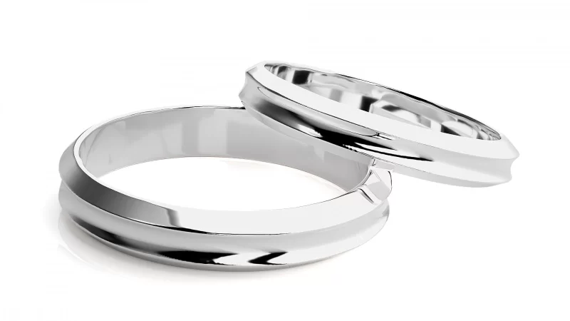 Verighete Cuplu Defined Smooth Plain Aur 18k - Montpellier