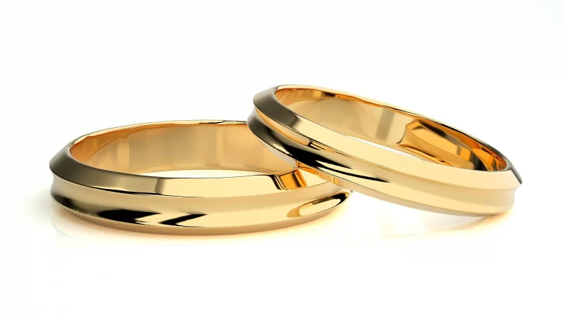 Verighete Cuplu Defined Smooth Plain Aur 18k - Montpellier