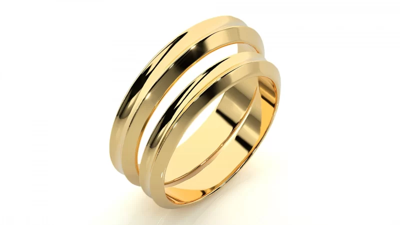 Verighete Cuplu Defined Smooth Plain Aur 18k - Montpellier