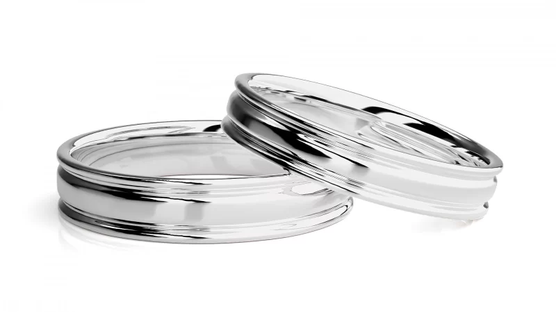 Verighete Cuplu Stylish Minimalist Plain Aur 18k - Monticello