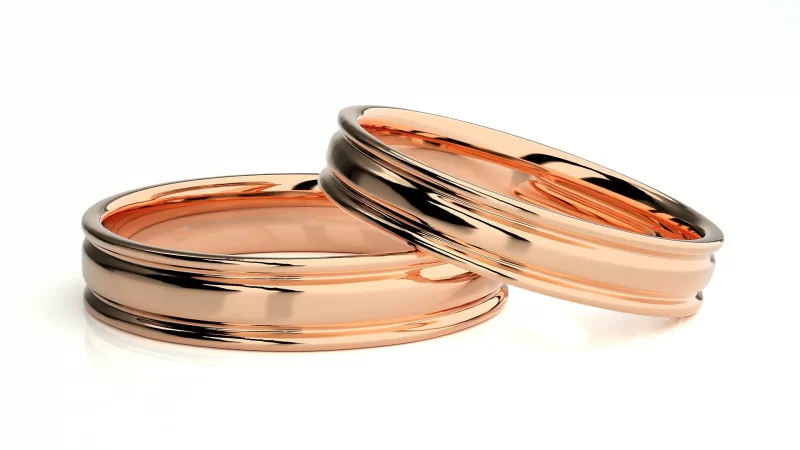 Verighete Cuplu Stylish Minimalist Plain Aur 18k - Monticello