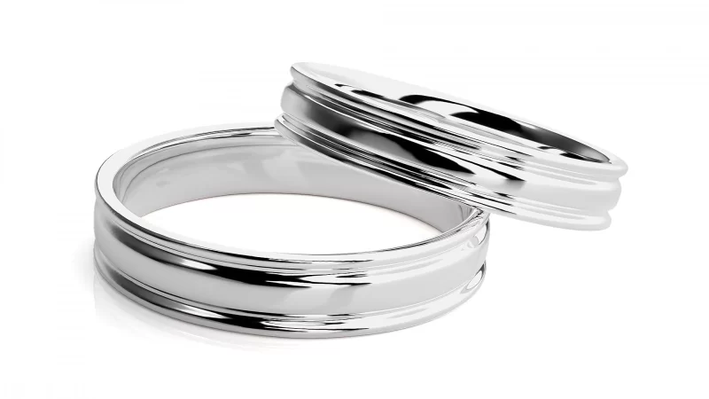Verighete Cuplu Stylish Minimalist Plain Aur 18k - Monticello