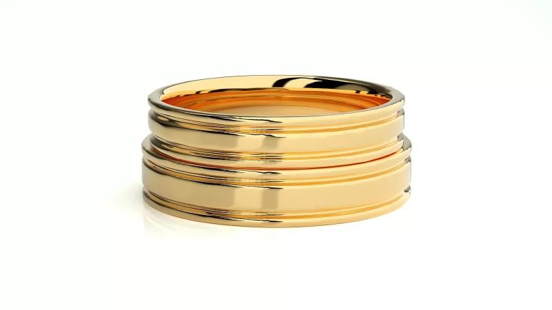 Verighete Couple Fine Minimalist Aur 18k - Dinant