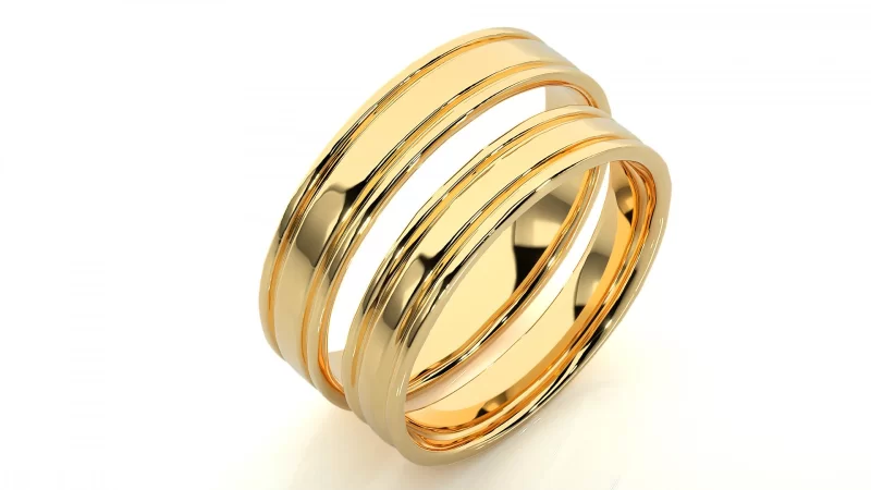 Verighete Couple Fine Minimalist Aur 18k - Dinant