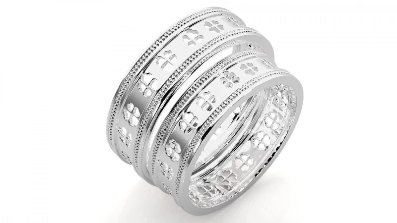 Verighete Cuplu Faith Four-leaf Clover Aur 18k - Belfast