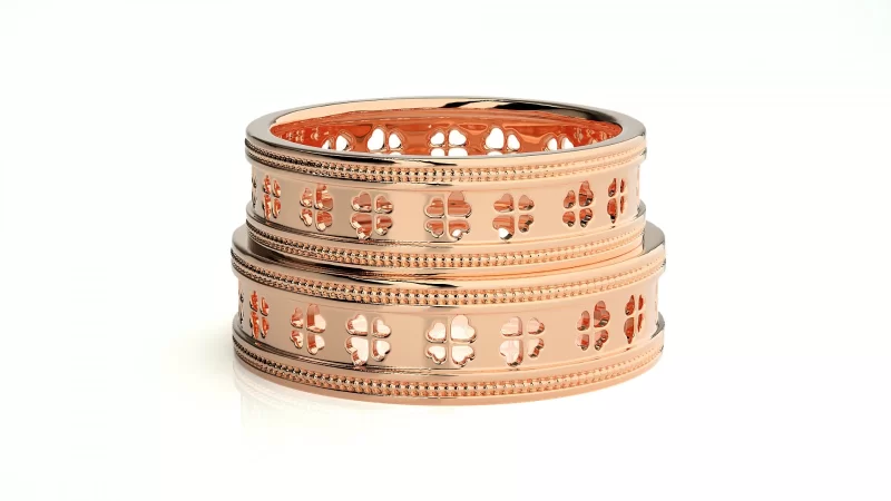 Verighete Cuplu Faith Four-leaf Clover Aur 18k - Belfast