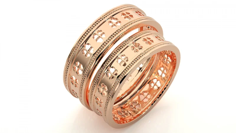 Verighete Cuplu Faith Four-leaf Clover Aur 18k - Belfast