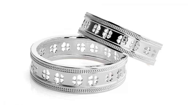 Verighete Cuplu Faith Four-leaf Clover Aur 18k - Belfast