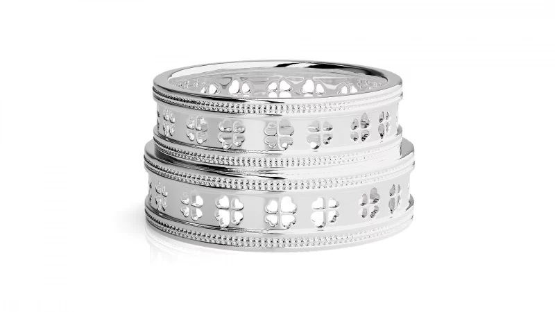 Verighete Cuplu Faith Four-leaf Clover Aur 18k - Belfast