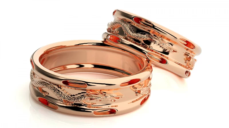 Verighete Couple Outstanding Details Aur 18k - Singapore
