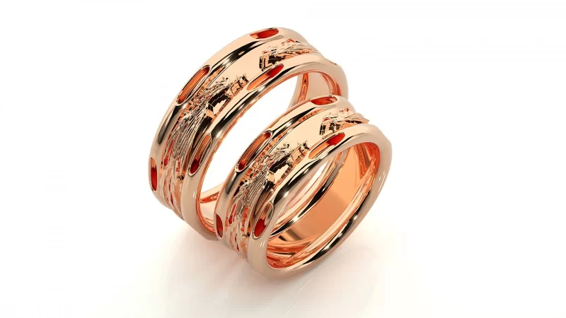 Verighete Couple Outstanding Details Aur 18k - Singapore