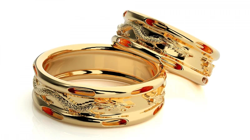 Verighete Couple Outstanding Details Aur 18k - Singapore
